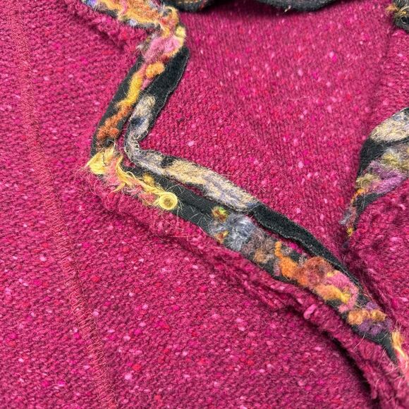Vintage Canvasbacks Sweater Size Medium Pink Cardigan‎ Lagenlook Art To Wear - Picture 5 of 10